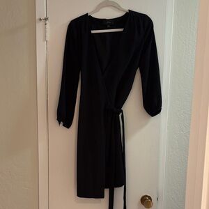 Elegant Black Wrap Dress